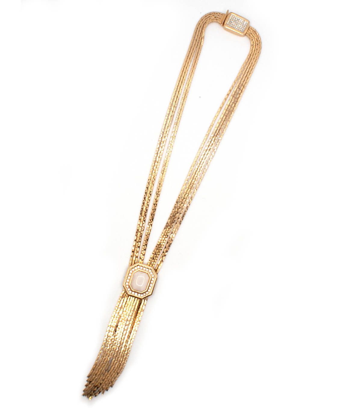 Christian Dior Golden Fringed Tassel Necklace | Gadelles Vintage