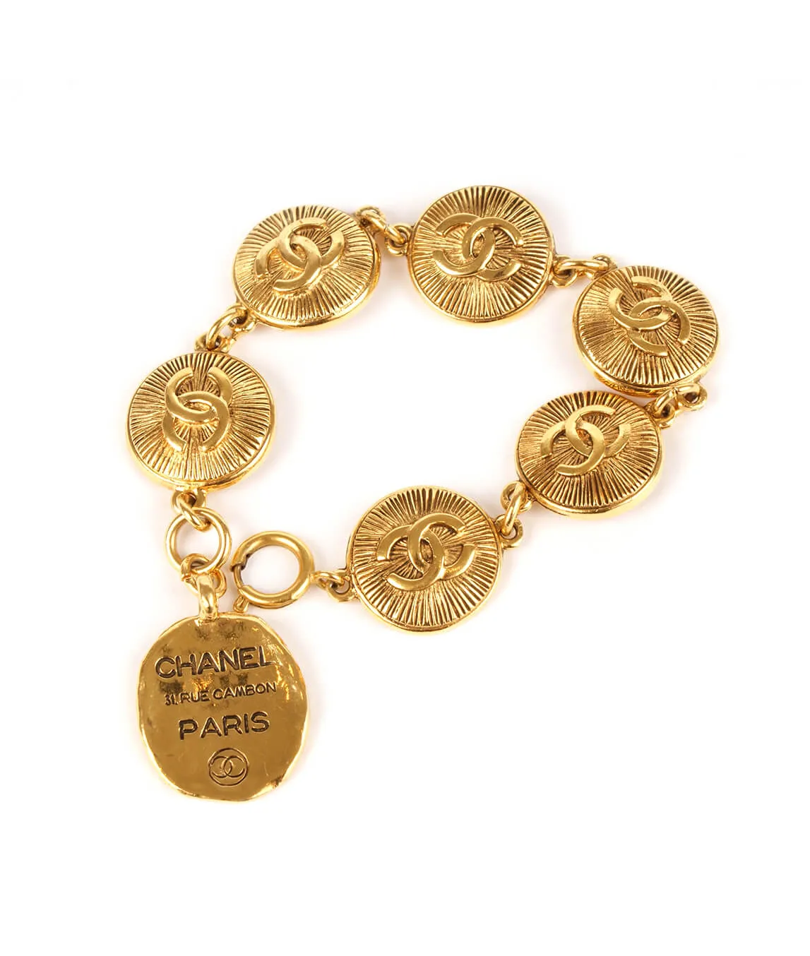 Vintage Chanel Gold Chunky Chain Turnlock Bracelet - AWL2427 – LuxuryPromise