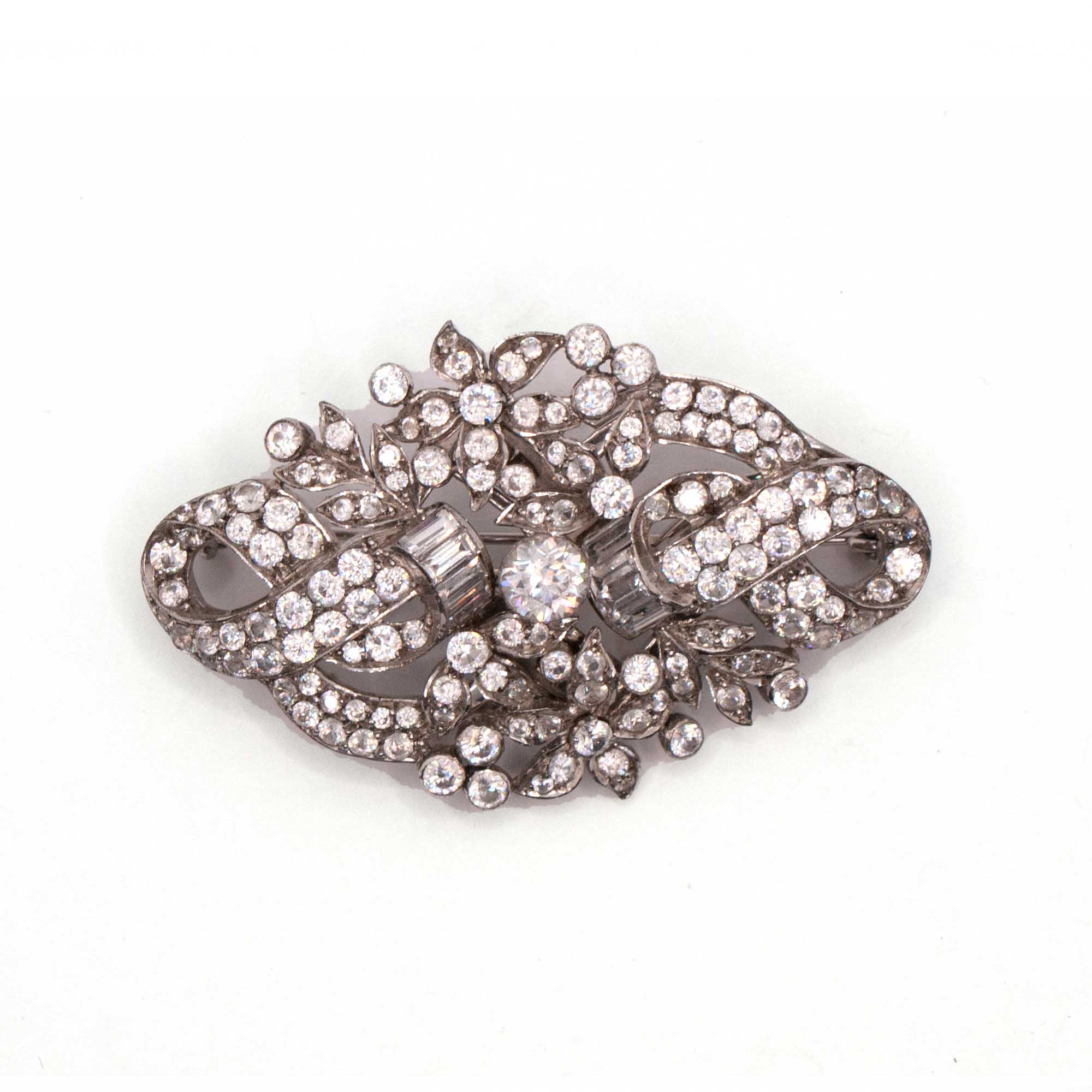 Floral Double Clip Brooch 1930s | Gadelles Vintage